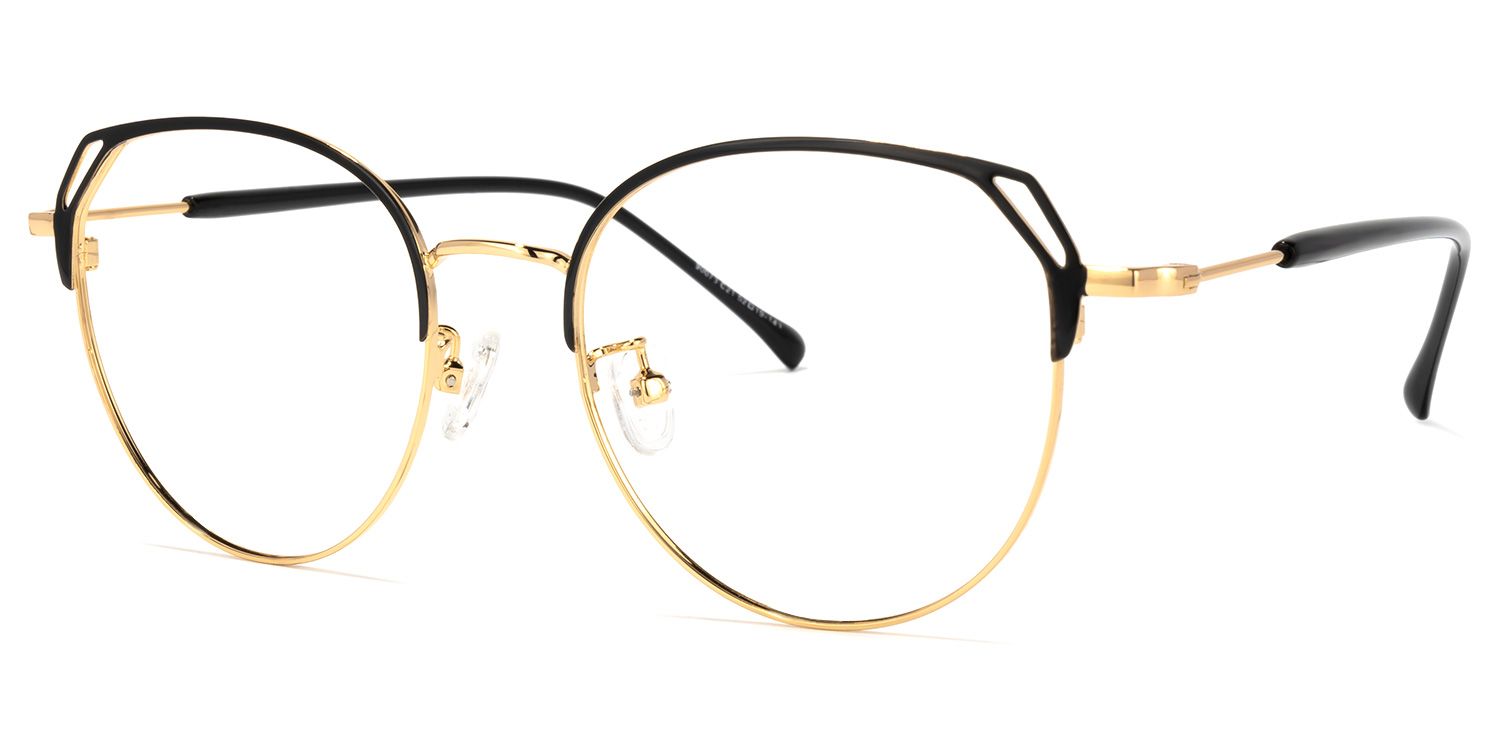Haggith Haggith Lunettes rondes noires