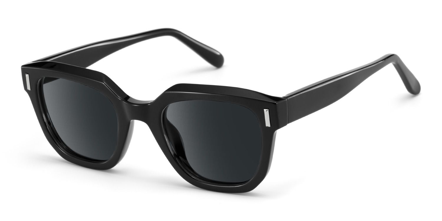 Nia Square Noir Lunettes de soleil pour Femmes et Hommes | ZEELOOL FR2