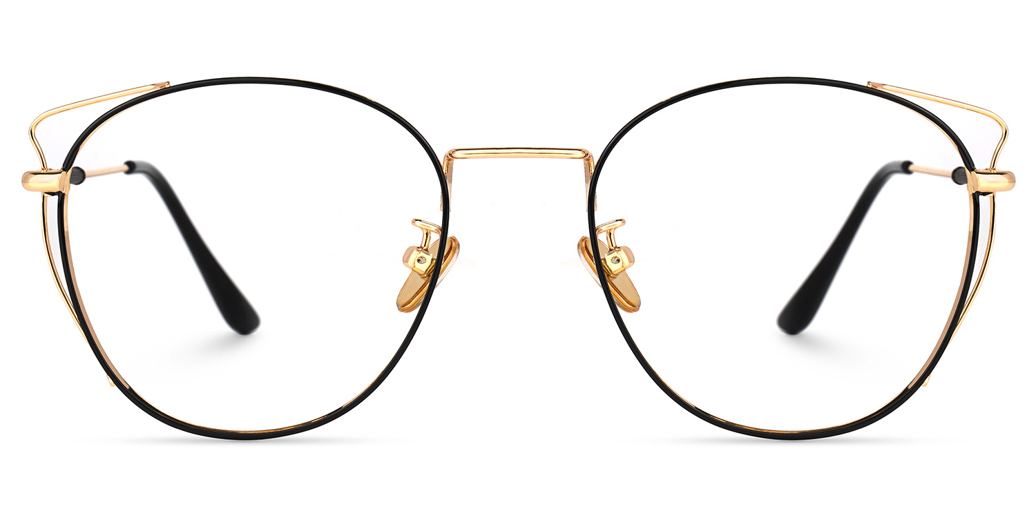 Delfina Noir Or Cateye Lunettes0