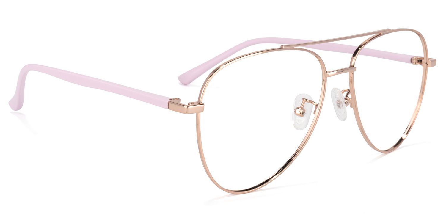 Paige Lunettes de pilote roses2
