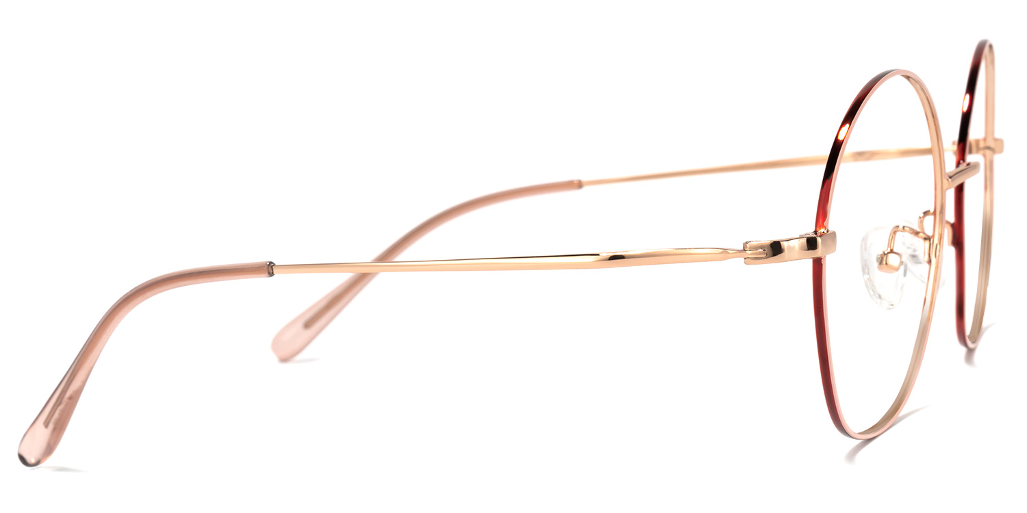 Lakesha Lunettes rondes roses2