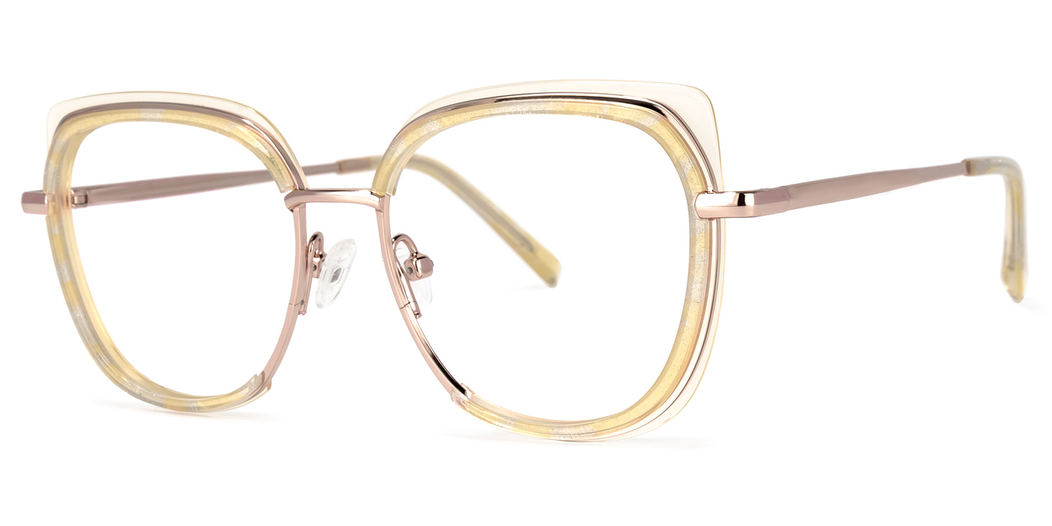 Linda Jaune Cateye Lunettes2