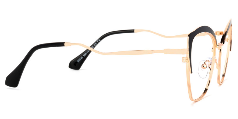 Lill Lunettes solaires Gold Black Cateye  2