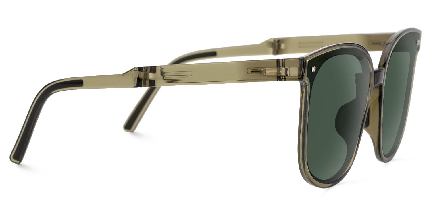 Sulaika Tr90 Square Vert Lunettes de soleil à Monture | ZEELOOL FR3