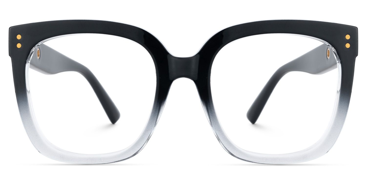 Ebony Noir Cristal Carré Lunettes0