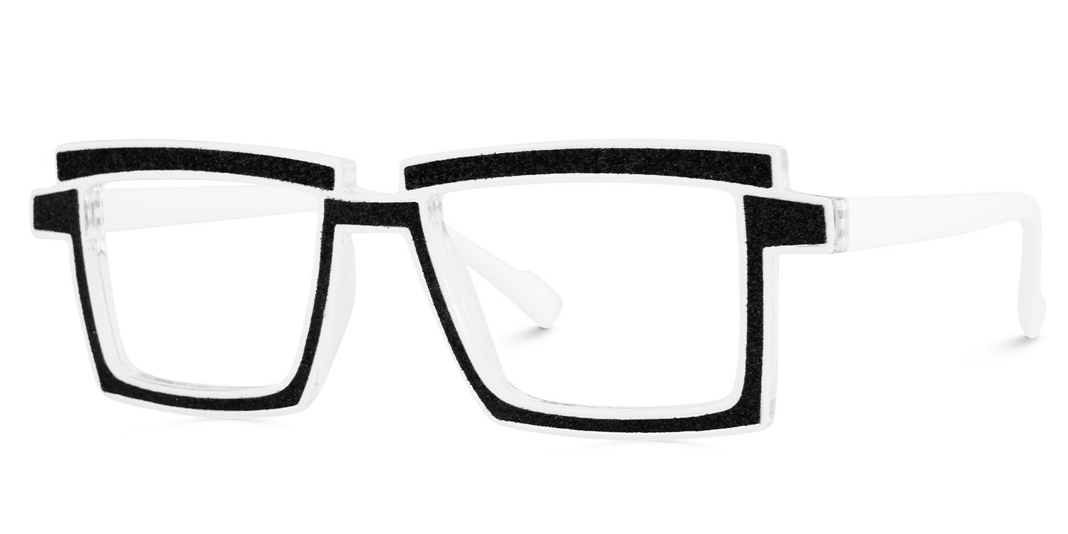 Zephyr Noir Rectangle Lunettes2