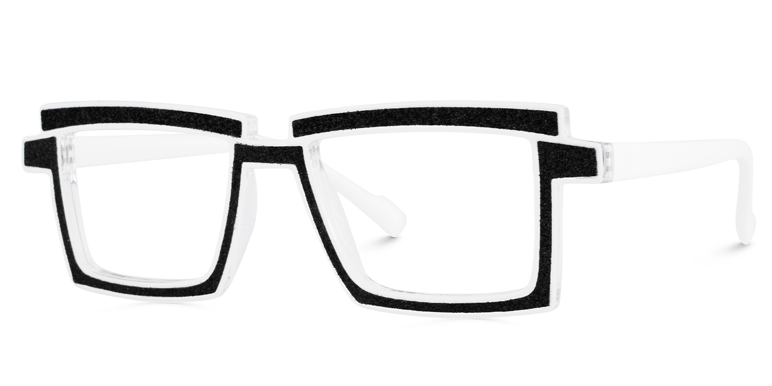 Zephyr Noir Rectangle Lunettes2