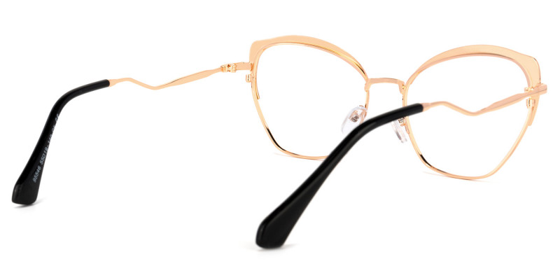 Lill Lunettes solaires Gold Black Cateye  3