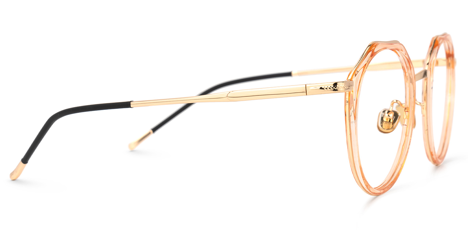 Helewise Orange Géométrique Lunettes2