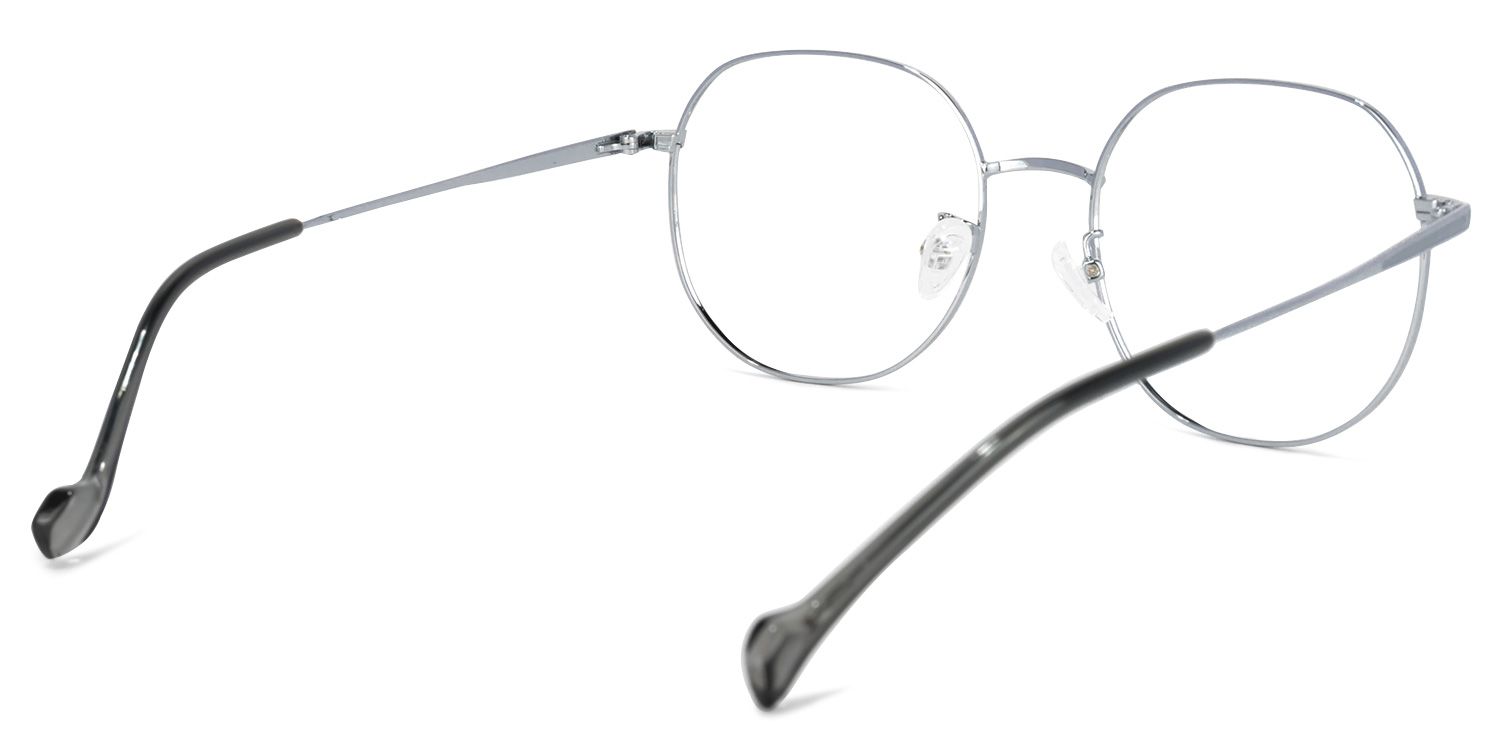 Qusay Lunettes rondes en argent 3