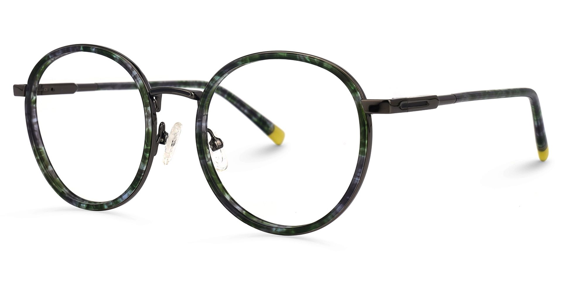 Damita Floral Tortue Ronde Lunettes1