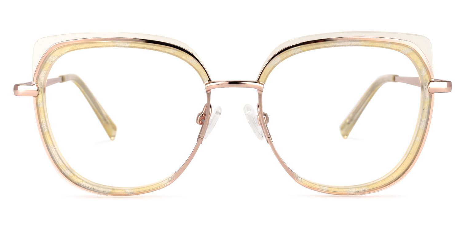 Linda Jaune Cateye Lunettes0