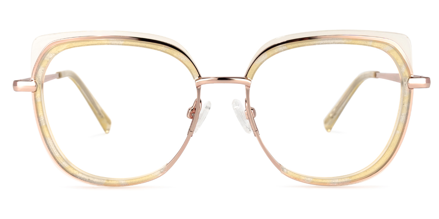 Linda Jaune Cateye Lunettes0