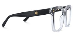Ebony Noir Cristal Carré lunettes3
