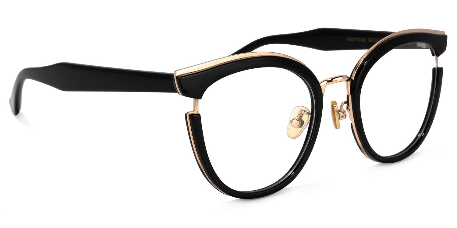 Laraine Noir Cateye Lunettes2