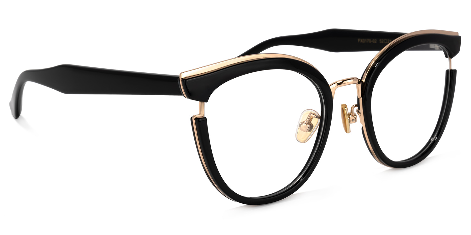 Laraine Noir Cateye Lunettes2
