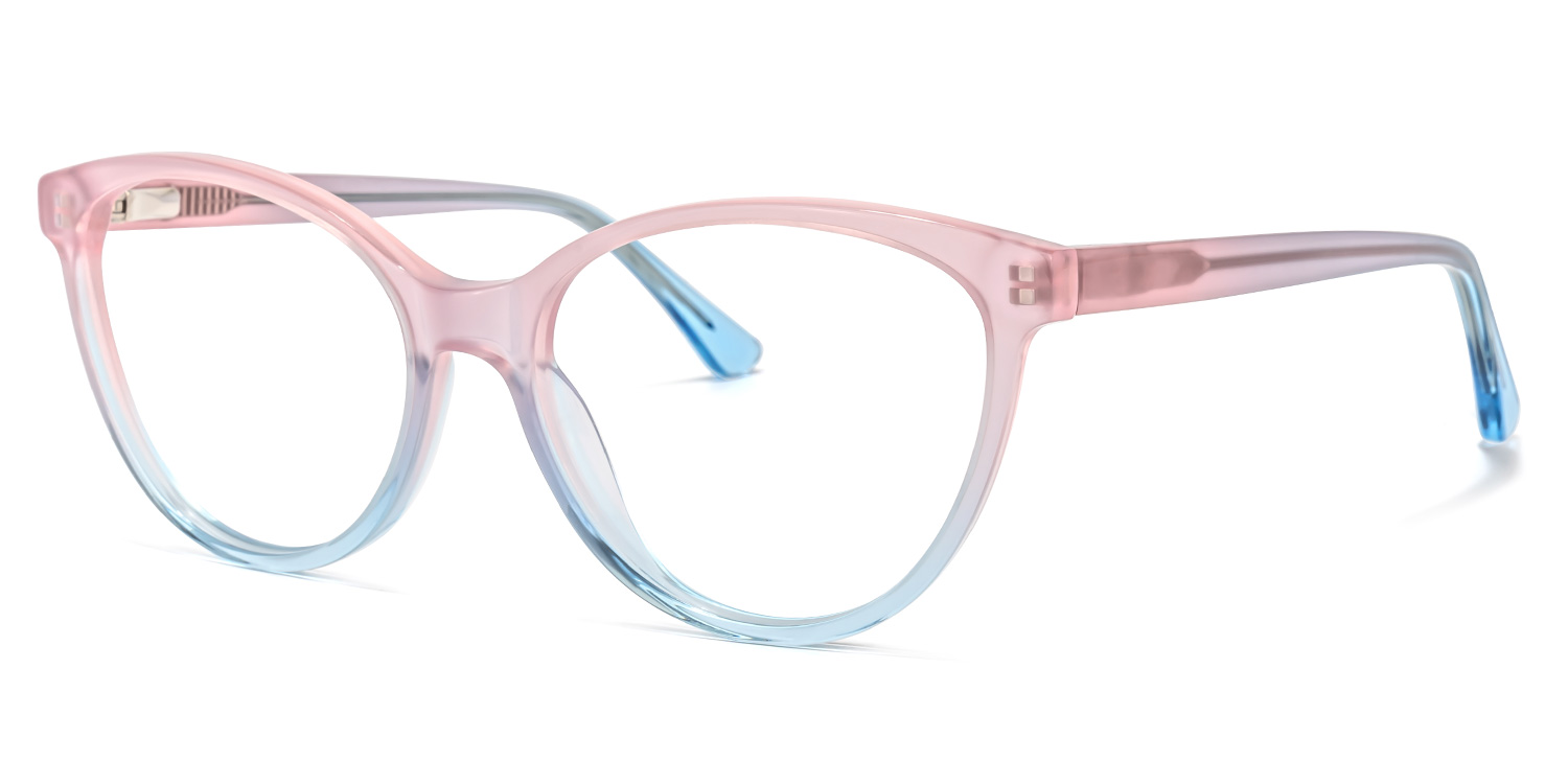 Hagen Rose Bleue Cateye Lunettes2
