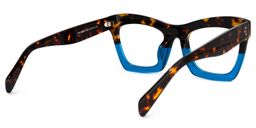 Benitez Bleu Rectangulaire lunettes3