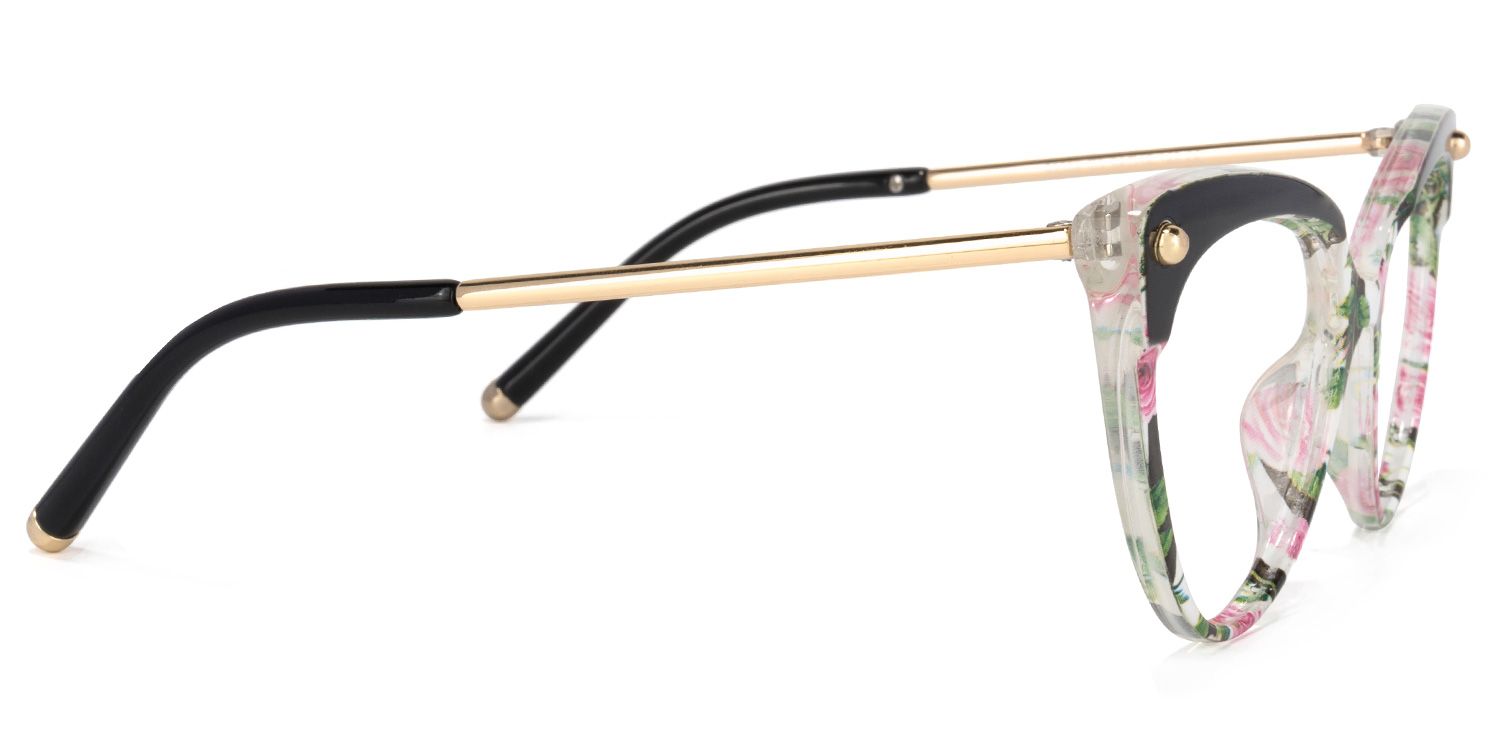 Alivia Rose Vert Floral Cat Eye Lunettes3