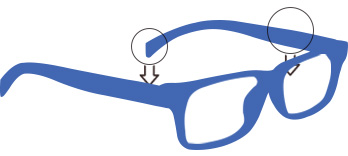 Lunettes à monture en plastique à réglage tordu