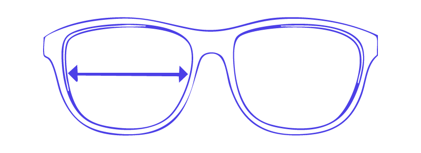 largeur des verres des lunettes Zeelool